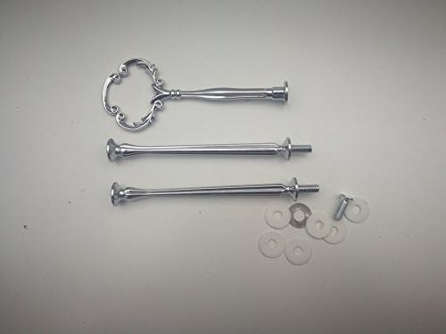 WINCANG Porcelain Square Stacked Party Cupcake and Dessert Tower -Accessories (Accessories, Sliver white)