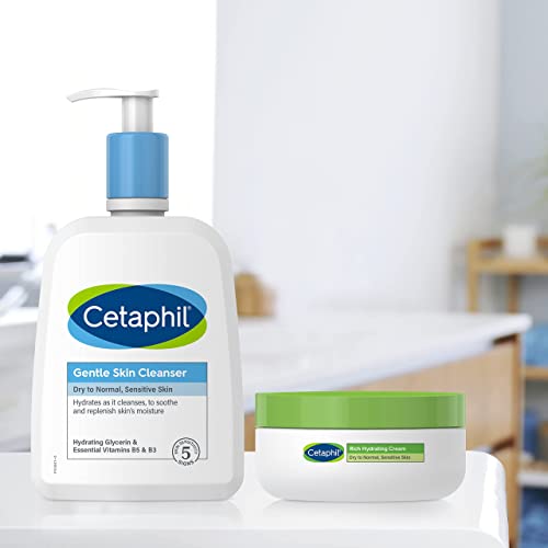 Cetaphil Face Wash, Hydrating Gentle Skin Cleanser for Dry to Normal