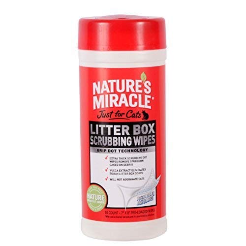 Nature's Miracle Just for Cats Litter Box Scrubbing Wipes, (NM5574