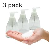 Foaming Soap Dispenser Set of 3 pack 300ml (10 oz) Empty Bottles Hand Soap Liquid Containers. Save Money! Less soap is used per hand washing session Perfect for Castile Liquid Soap