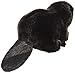 Folkmanis Mini Beaver Finger Puppet, Brown, Black, 1 EA