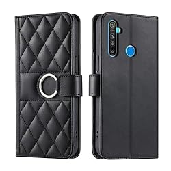 Lucyliy Compatible with Realme Q Case Flip PU