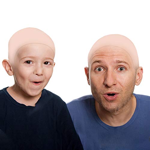 Bald Caps Makeup Latex Bald Head Wig Cap 2 Sizes Costume Accessory for Adults Teens