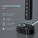 6 Heads Sonic Electric Toothbrush MS300 - Liberex USB Wireless Rechargeable Teeth Whitening Toothbrushes for Braces, 5 Mode with 2 Minutes Timer, Portable Teeth Whitening Toothbrush, Black