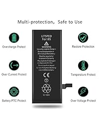 litsped 2100 mAh para IP 6 batería de repuesto, 6S