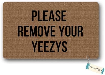 Doormat Please Remove Your Yeezys Outdoor/Indoor Non Slip Decor Funny Floor Door Mat Area Rug for Entrance 18x30 inch