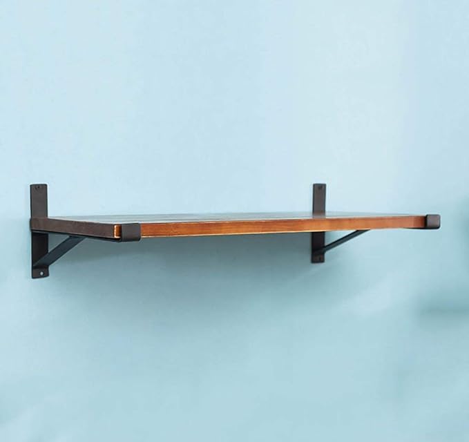 floating shelves Wall Hanging Simple Loft Wood Wrought Iron Balcony
