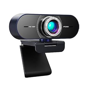IFOAIR HD 1080P Webcam with Microphone, Pro Streaming Webcam with 6 Layer Anti-Glare Lens 110 Degree Wide Angle Calling…