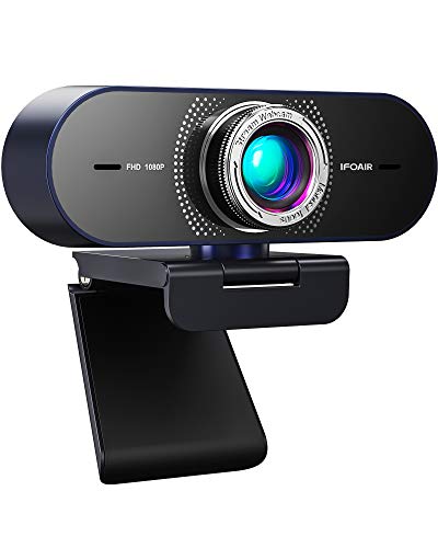 IFOAIR HD 1080P Webcam with Microphone, Pro Streaming Webcam with 6 Layer Anti-Glare Lens 110 Degree Wide Angle Calling…