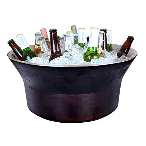 Massive 7.5Gallon Insulated Mango Wooden Luxury Beverage Tub & Party