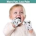Baby Teething Mitten Panda Teether Mitten with Baby Toothbrush & Massager Teething Glove Mitt Infant Toy(2 Mittens with Toothbrush)
