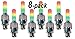 High Energy Enterprises LED Multicolored Wheel Lights (8-Pack)