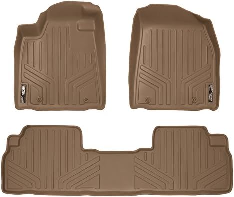 MAXLINER Floor Mats 2 Row Liner Set Tan for 2010-2012 Lexus RX350 / RX450h