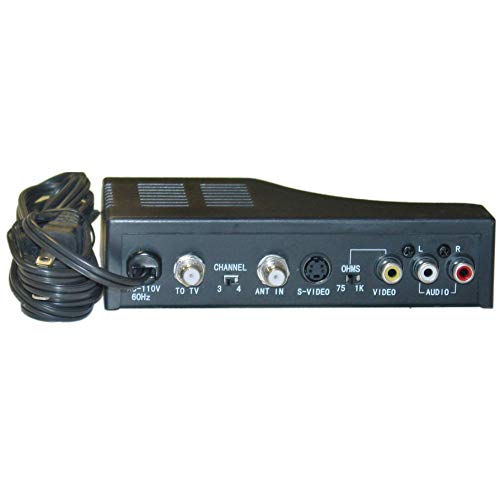 GOWOS RF Modulator with S-Video, Composite Audio/Video RCA/S-Video to F-pin Coaxial, Channel 3/4 Selector