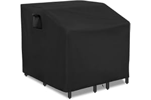 Yolaka Outdoor Cover Waterproof for 3 Piece Patio Bar Set with Stools and Table 40"L x 40"H Wicker bar Sets