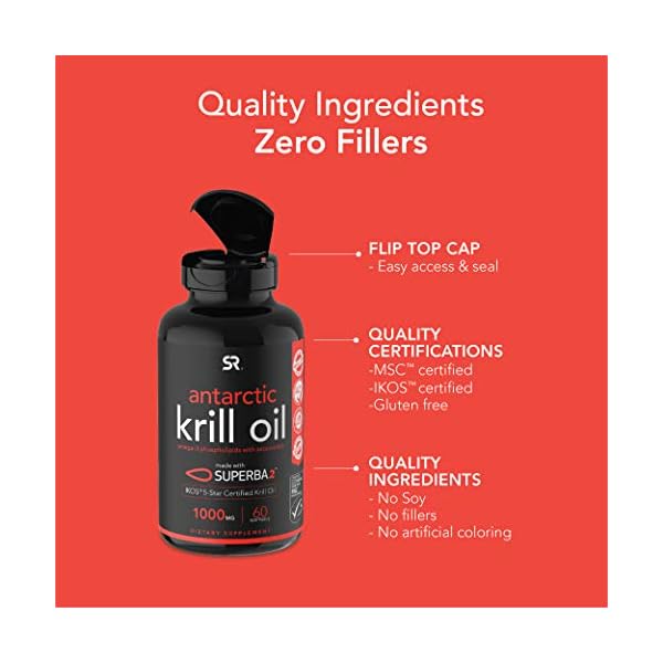 Sports Research Krill Oil Supplement with EPA & DHA Omega 3