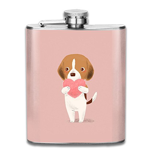 NEYSAC 304 Stainless Steel Pocket Hip Flask 70Z Outdoor Portable Cute Dog Pattern Flagon For Drinking Whiskey Liquor Alcohol Vodka Flasks