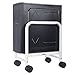 Eureka Ergonomic Computer Cart, Height-Adjustable Mobile CPU Stand Suitable for Sit Stand Desk Converters, White