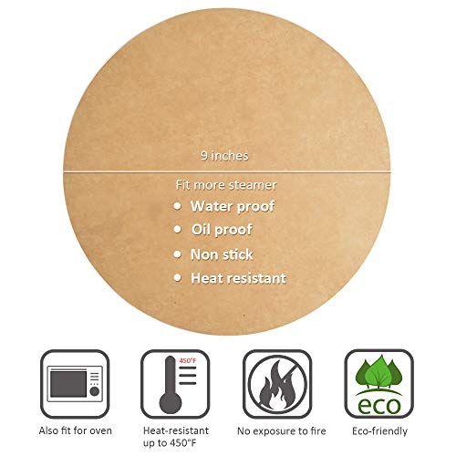 100pcs 9inches Non-stick Parchment Paper Baking Sheets, Besego Unbleached Pre-Cut Wax Paper for Grill, Line, Cook, Steam, Air Fryers, Hamburger Patty Paper