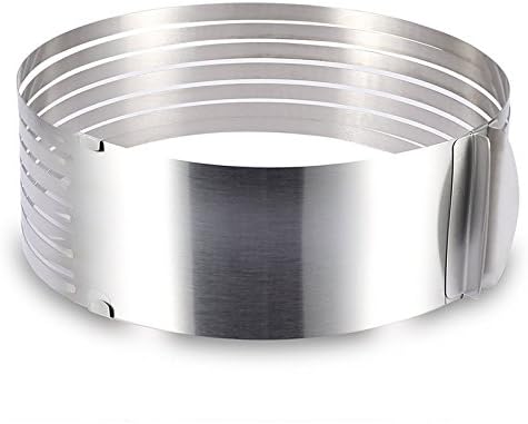 Stainless Steel Mousse Mould Layer Cake Slicer Adjustable 9" to 12" Ring Form Circular Baking Tool for Mousse Mould &amp; Bread &amp; Cake