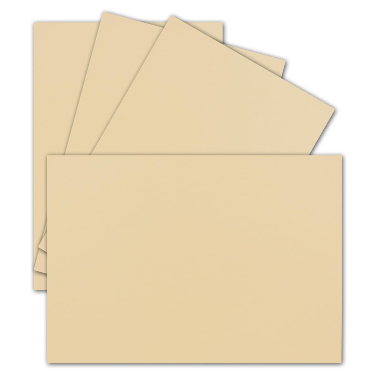 50 single cards DIN A6-10.5 x 14.8 cm - 240 g m² - caramel brown - clay paper quality, craft cards - craft cardboard - blank postcards