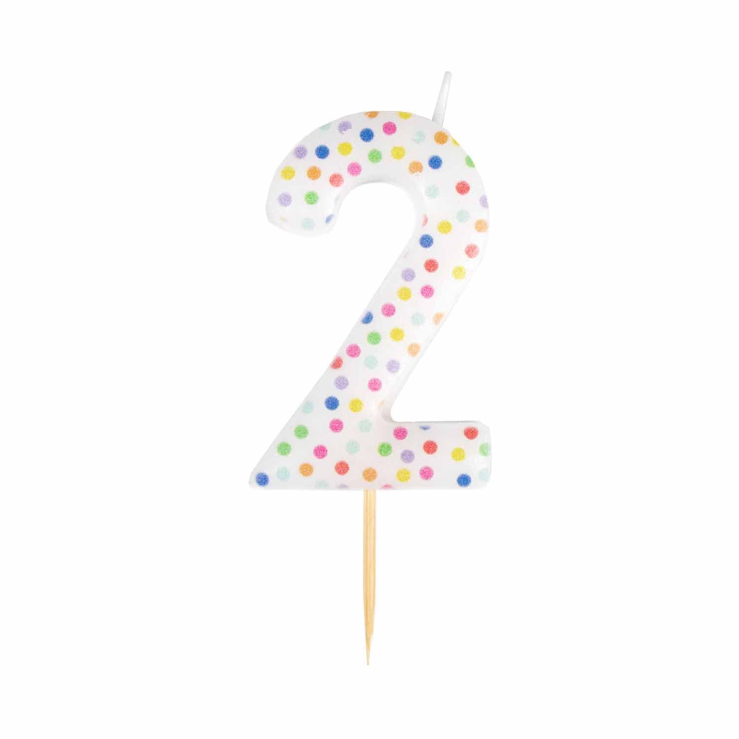 amscan 9911557 Patterned Numerical Candle 2