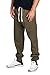 PROGO USA Men's Joggers Sweatpants Basic Fleece Marled Jogger Pant Elastic Waist (Medium, Olive)