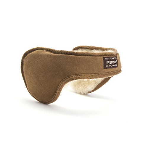 Snug Earmuffs warmer made by Australian sheepskin wool from Ikepod â€“ For men and women (Chestnut)