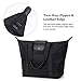 GoPenguin Large Beach Tote Bag for Women, Nylon Foldable Travel Shoulder Bag with Zipper, Top Hanlde Black