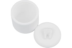 SUTANALE Tooth Fairy Box, Cute Silicone Tooth Keepsake Box, Waterproof Tooth Holder First Tooth Fairy Gifts for Boys Girls Kids Birthday, Baby Shower (White01A)