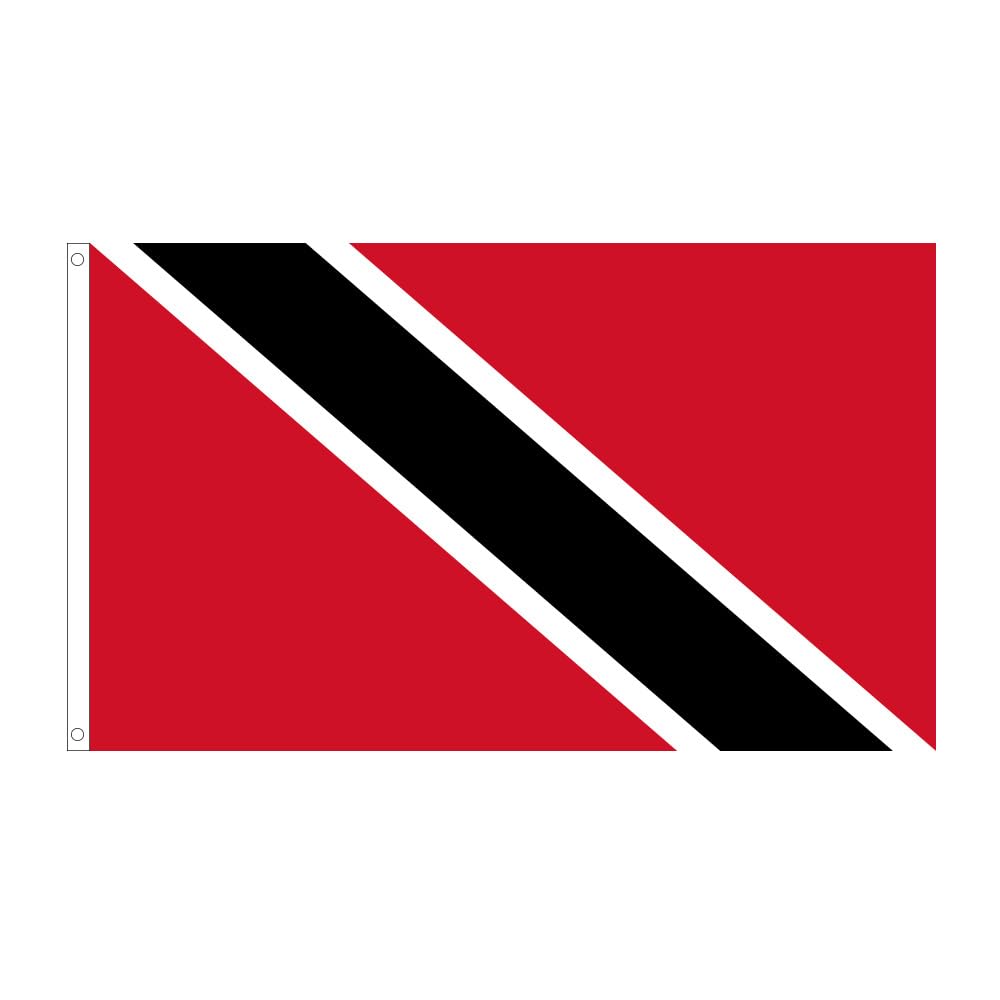 Trinidad and Tobago National Flag, 3x5 Foot Large, with 2 Brass Grommets for Parties, Festivals, Processions, Celebrations, Sports, and Home Decor — image 1