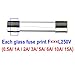 Gebildet 126 pcs 6x30mm Fast-Blow Glass Tube Fuse, Quick Blow Car Glass Tube Fuses Assorted Kit (AMP 1A 2A 3A 5A 6A 10A 15A 20A 25A)