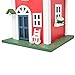 MEWANG Hanging Colourful Birdhouse Garden Country Cottages Bird House Condo Wooden Red Height 9.7