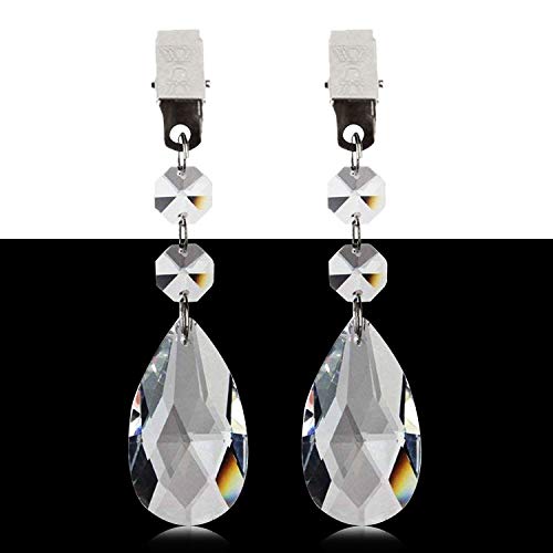 Art&Beauty 4pcs Metal Clip Crystal Glass Teardrop Pendant Tablecloth - Thumbnail 3