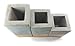Square Concrete Succulent Planters/Air Plant Holders/Vase. (set of 3) BIRCH & GOLD. Cement Succulent pots. Modern Planter set