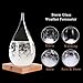 KYMAKE Storm Glass Weather Predictor - Creative Crystal Glass Bottle Desktop Drops Craft Weather Station with Pure Wood Base - High-Class Decoration on Home & Office (Large)