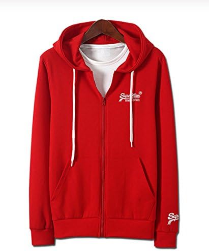 Mens Premium Superman Embroidery Hooded Zip-up Hoodie Sweater Jumper Pullover