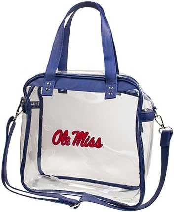 Capri Designs Clear Carryall Tote, Stadium Approved, Transparent Bag, NCAA Licensed, PVC with Accents