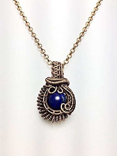 lapis lazuli pendant , lapis necklace , wire wrapped , lapis jewelry , wire wrap jewelry , copper jewelry , boho necklace , lapis lazuli , gift for her , mom gift