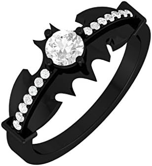 Suhana Jewellery Batman Ring Collection-14K Black Gold Plated Simulated Diamond Studded Wedding Batman Ring