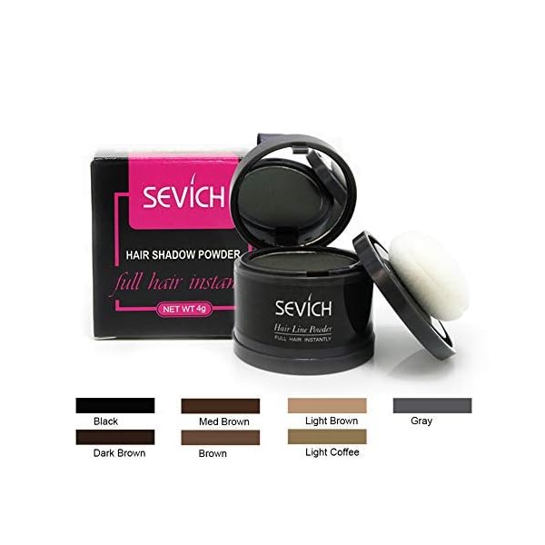 Hairline Powder, Hair Root Dye, Instantly Hair Color Shadow Cover Gray Hair Root, Hair Touch-Up, Thin Hair Powder 4g