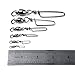 Dr.Fish 20 Pack Ball Bearing Snap Swivels Fishing Tackle Coastlock Snap Swivel Saltwater Fishing Swivels Stainless Steel Rust Resistant Freshwater Saltwater Fishing Gear Accessories 440LB