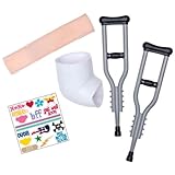 Build a Bear Workshop Teddy Bear Silver Crutches Set 5 pc.