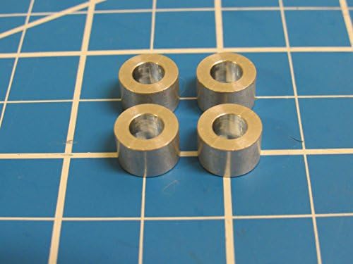 Aluminum Spacer M5, 1/4in Long, 5.1mm ID x 10mm OD x 6.35mm L (100 Pack)