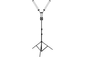 Depisuta Dual Arms LED Fill Light, 40W 3200K5600K Dimmable Foldable Double Arms Beauty Light with Phone Holder, 3 Modes LED S