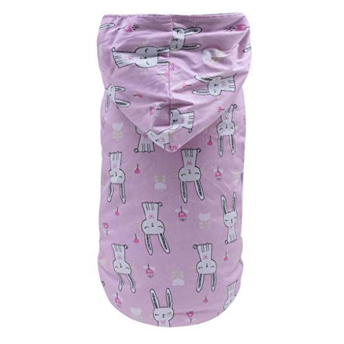 Aviat Pet Clothes Shirt Vest Coats,Rabbit Print Dog Cat Puppy Pets Winter Cold Weather Jacket Sweatshirt,Warm&Soft&Stylish Costume Craft Apparel for All Female or Male Dogs Pig Outdoor Indoor