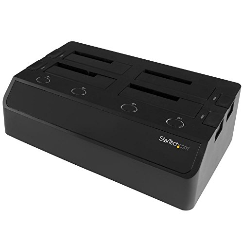 StarTech.com 4-Bay Hard Drive Docking Station for 2.5”/3.5” SSDs and HDDs - eSATA/USB 3.0 to SATA (6Gbps) - Quad Bay Drive Dock
