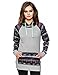 Bluetime Womens Fall Winter Long Sleeve Floral Print Pullover Hoodie Sweatshirt
