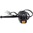 MMG Complete Assembly Left Side Control Switch (High Low Beam, Turn Signals, Horn) with Brake Switch and Lever for Tao Tao ATM 50 / GY6 50cc Scooters