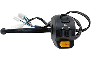 MMG Complete Assembly Left Side Control Switch (High Low Beam, Turn Signals, Horn) with Brake Switch and Lever for Tao Tao ATM 50 / GY6 50cc Scooters